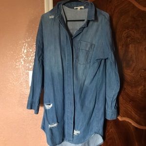 Oversized denim shirt/dress